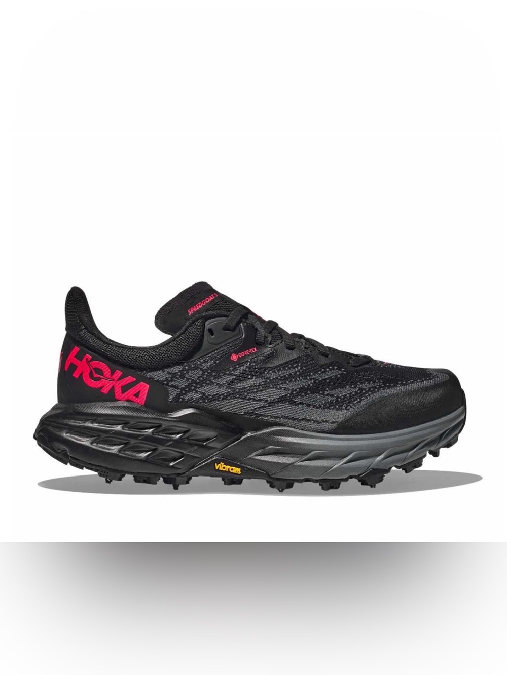 HOKA Speedgoat 5 GTX Spike Trail Shoes Women’s 7.5 Black Gore-Tex